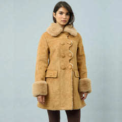 House of Sunny Womens Dolly Coat Sand Beige
