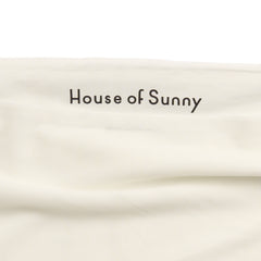 House of Sunny Womens Double Layer L/S Mesh Top Vintage White