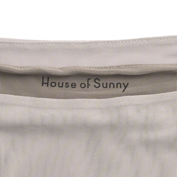 House of Sunny Womens Double Layer Mesh Top Pale Grey