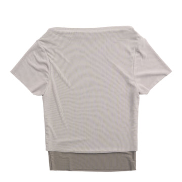 House of Sunny Womens Double Layer Mesh Top Pale Grey