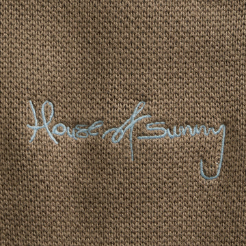 House of Sunny Womens Fairaisle Tripper Cardigan Light Brown