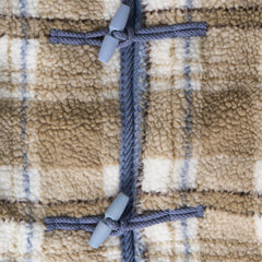 House of Sunny Womens Fleece Scarf Jacket Check Multi