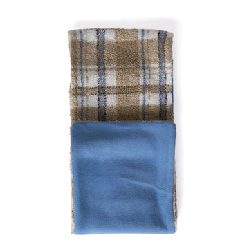 House of Sunny Womens Fleece Scarf Jacket Check Multi