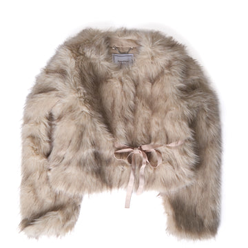 House of Sunny Womens Gaia Fur Jacket Dipped