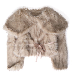 House of Sunny Womens Gaia Fur Jacket Dipped
