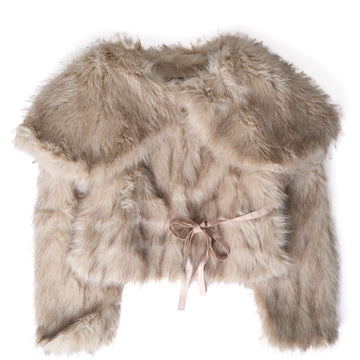 House of Sunny Womens Gaia Fur Jacket Dipped