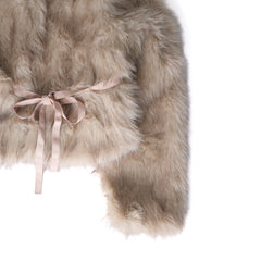 House of Sunny Womens Gaia Fur Jacket Dipped
