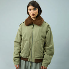 House of Sunny Womens MA1 Cruise Jacket Khaki