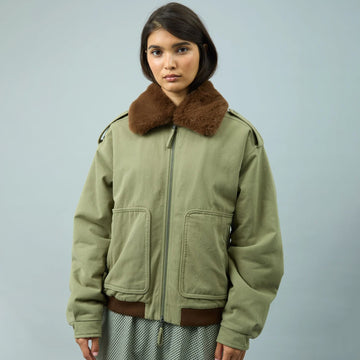 House of Sunny Womens MA1 Cruise Jacket Khaki