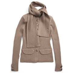 House of Sunny Womens Power Peggy Rib Knit Taupe