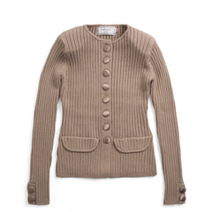 House of Sunny Womens Power Peggy Rib Knit Taupe