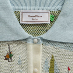 House of Sunny Womens Ski Tripper Cardigan Vintage White