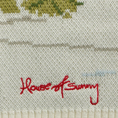 House of Sunny Womens Ski Tripper Cardigan Vintage White