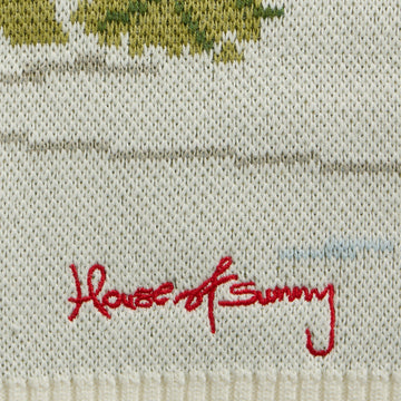 House of Sunny Womens Ski Tripper Cardigan Vintage White