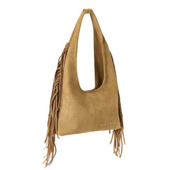 House of Sunny Womens Tassle Sling Shoulder Bag Tan