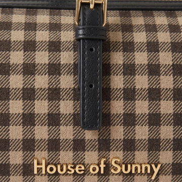 House of Sunny Womens The Shirley Bag Multi Check