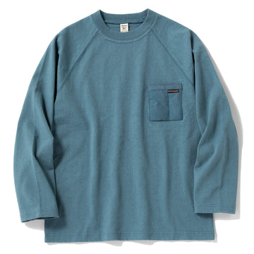Jackman Dotsume L/S Pocket T-Shirt Dark Turquoise Jackman