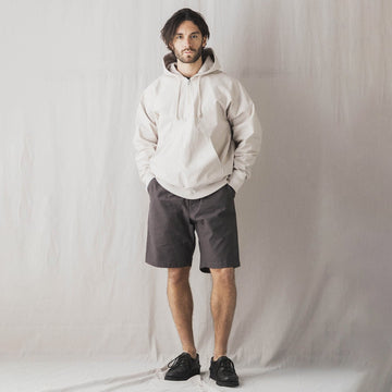 Jackman Back Nep Zip Parka Hooded Sweat Rosin White - Parasol Store
