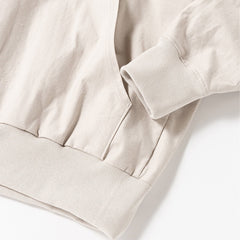 Jackman Back Nep Zip Parka Hooded Sweat Rosin White - Parasol Store