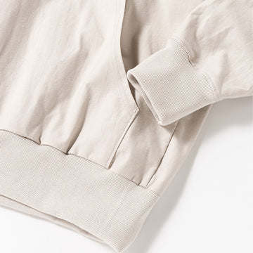 Jackman Back Nep Zip Parka Hooded Sweat Rosin White - Parasol Store