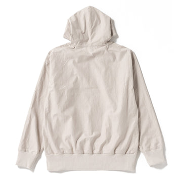 Jackman Back Nep Zip Parka Hooded Sweat Rosin White - Parasol Store