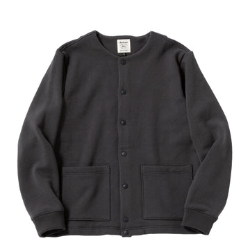 Jackman Big Loop Collarless Sweat Jacket Ink