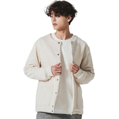 Jackman Big Loop Collarless Sweat Jacket Ink - Parasol Store