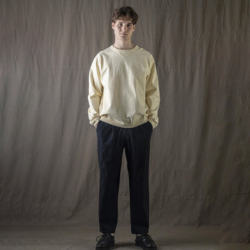 Jackman Dotsume Rib L/S T-Shirt Uni Cream