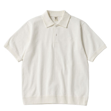 Jackman Dotsume Rib S/S Polo Shirt Off White