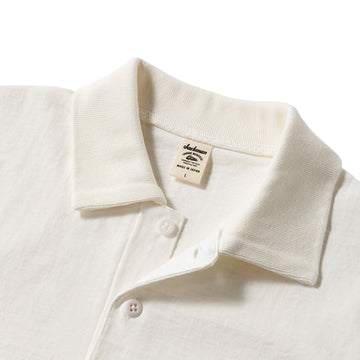 Jackman Dotsume Rib S/S Polo Shirt Off White