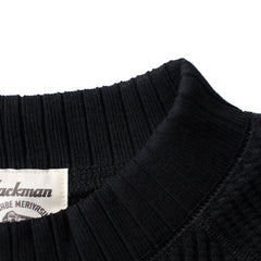 Jackman Waffle Mid-Neck Black - Parasol Store