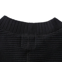 Jackman Waffle Mid-Neck Black - Parasol Store