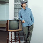 Kappy 2 Pocket Denim Shirt Light Blue - Parasol Store