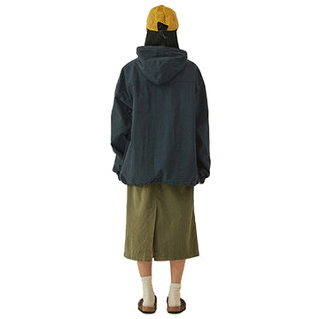 Kappy Button Hoodie Anorak Deep Navy - Parasol Store