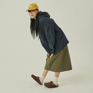 Kappy Button Hoodie Anorak Deep Navy - Parasol Store