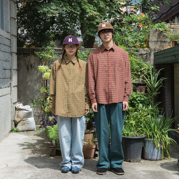 Kappy Corduroy Logo Cap Brown