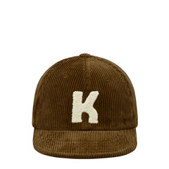 Kappy Corduroy Logo Cap Brown