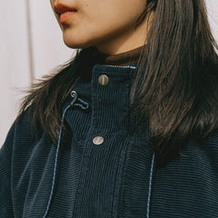 Kappy Corduroy Mountain Jacket Navy - Parasol Store