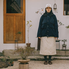 Kappy Corduroy Mountain Jacket Navy - Parasol Store