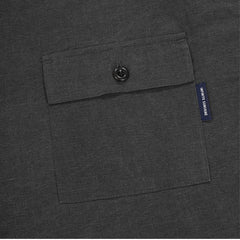 Kappy Cotton Snap Half Shirt Charcoal - Parasol Store