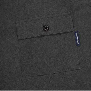Kappy Cotton Snap Half Shirt Charcoal - Parasol Store