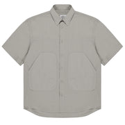 Kappy Cotton Snap Half Shirt Light Gray - Parasol Store