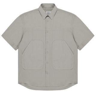 Kappy Cotton Snap Half Shirt Light Gray - Parasol Store