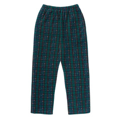 Kappy Fleece Check String Pants Green