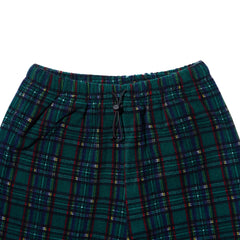 Kappy Fleece Check String Pants Green