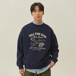 Kappy Kappy Bear Fluff Sweat Shirt Navy
