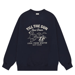 Kappy Kappy Bear Fluff Sweat Shirt Navy