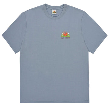 Kappy Kappy Morning Half T-Shirt Toru Fukuda Edition Dusty Blue - Parasol Store
