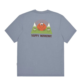Kappy Kappy Morning Half T-Shirt Toru Fukuda Edition Dusty Blue - Parasol Store