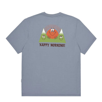 Kappy Kappy Morning Half T-Shirt Toru Fukuda Edition Dusty Blue - Parasol Store